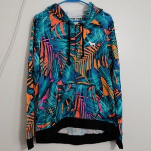Tropical PINK hoody Large New w/o tags